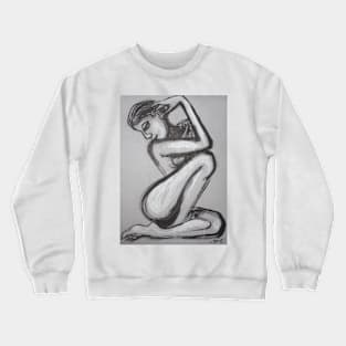 Posture 2 - Female Nude Crewneck Sweatshirt